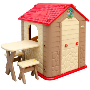 Kinder Spielhaus ab 1 - Garten Kinderhaus mit Tisch -...