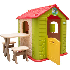 Kinder Spielhaus ab 1 - Garten Kinderhaus mit Tisch -...