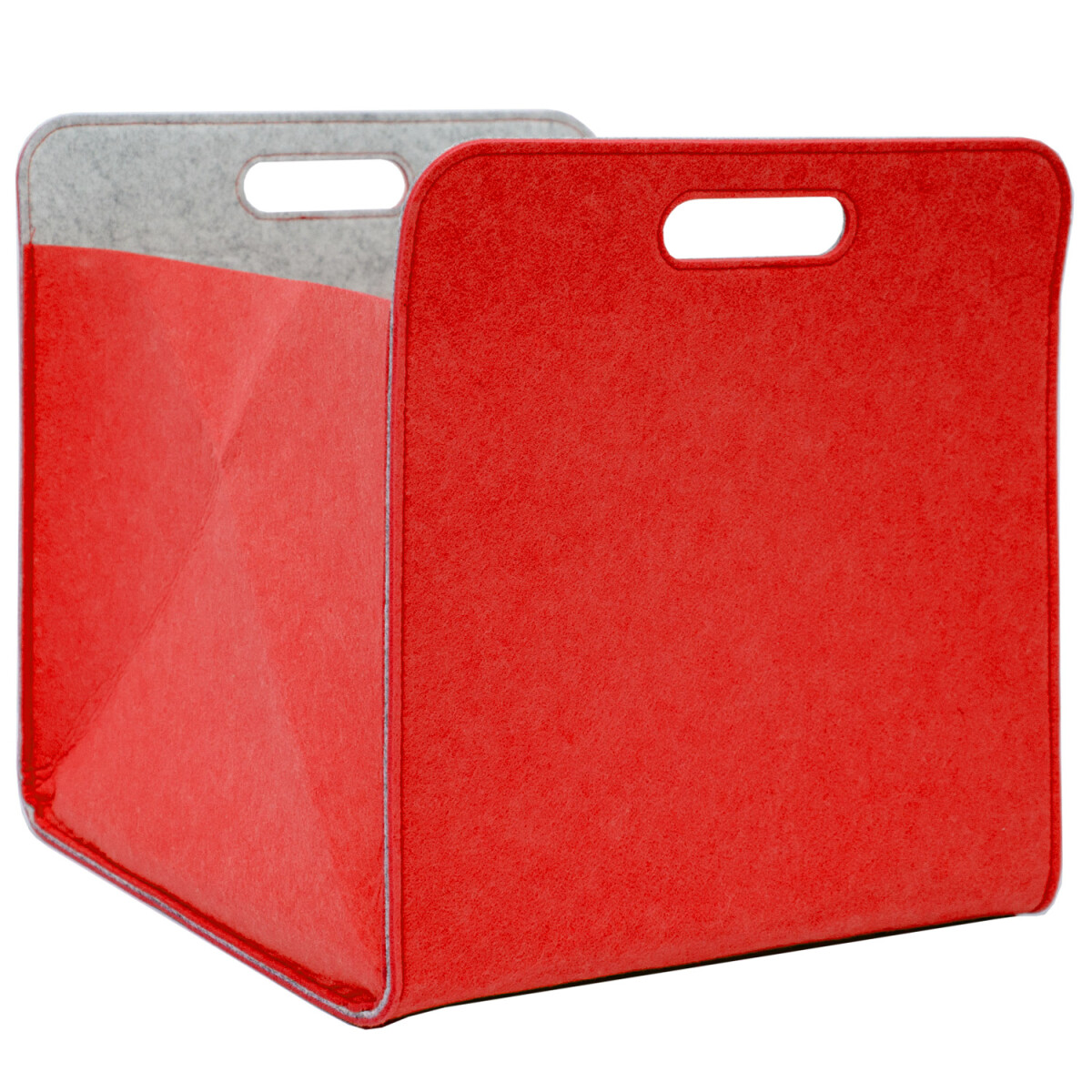Aufbewahrungsbox 2er Set Cube Filz Rot 33x38x33cm