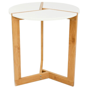 Nordic Style Beistelltisch 40 x 45 cm Holz Tisch Rund...