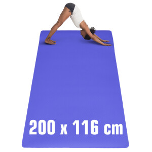 200x116 XXL Fitnessmatte - 6mm Extra Breite Yogamatte -...