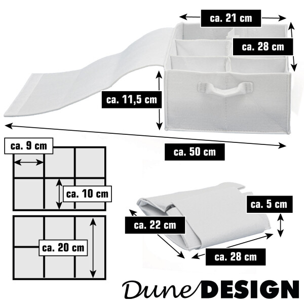 DuneDesign Wohnmobil Tellerhalter Filz für 8 Teller - 27x20x18