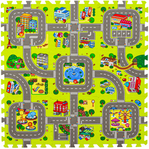 9 Teile Puzzlematte Straße für Kinder - 30x30...